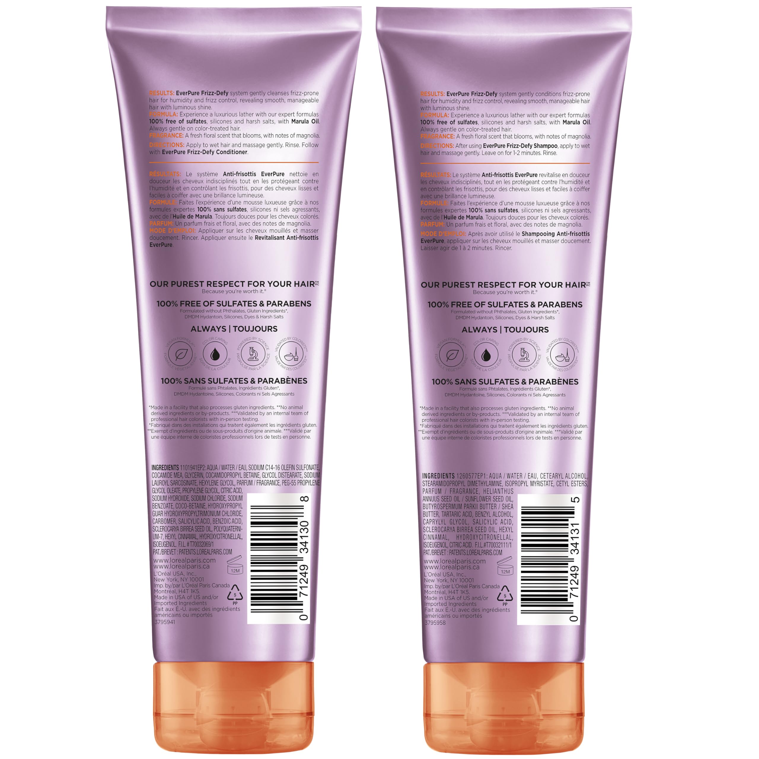 L’Oréal Paris Frizz Defy: conjunto sin sulfatos y sin parabenos.
