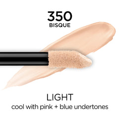 Aplicador grande del corrector para cubrir ojeras y manchas rápidamente.