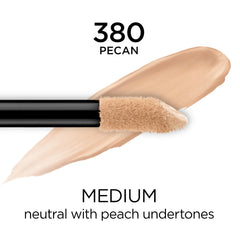 Cobertura total con tono correcto para ojeras e imperfecciones de cara