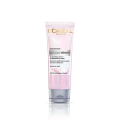 Loreal Paris Glycolic Bright cleanser bottle for daily exfoliation and radiant skin