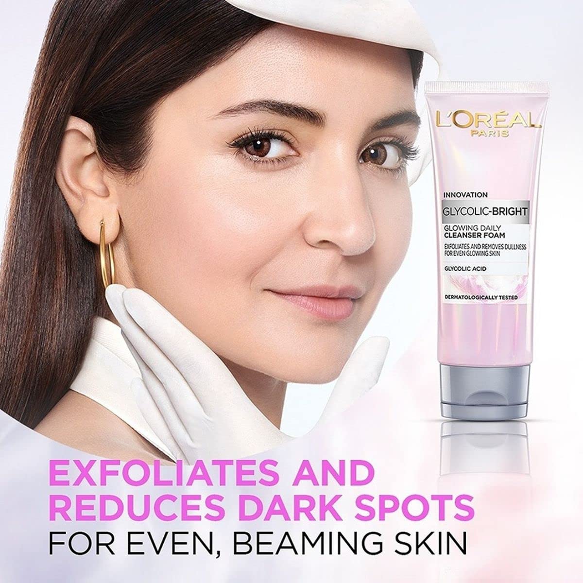 Loreal Paris Glycolic Bright foaming lather ready for daily brightening