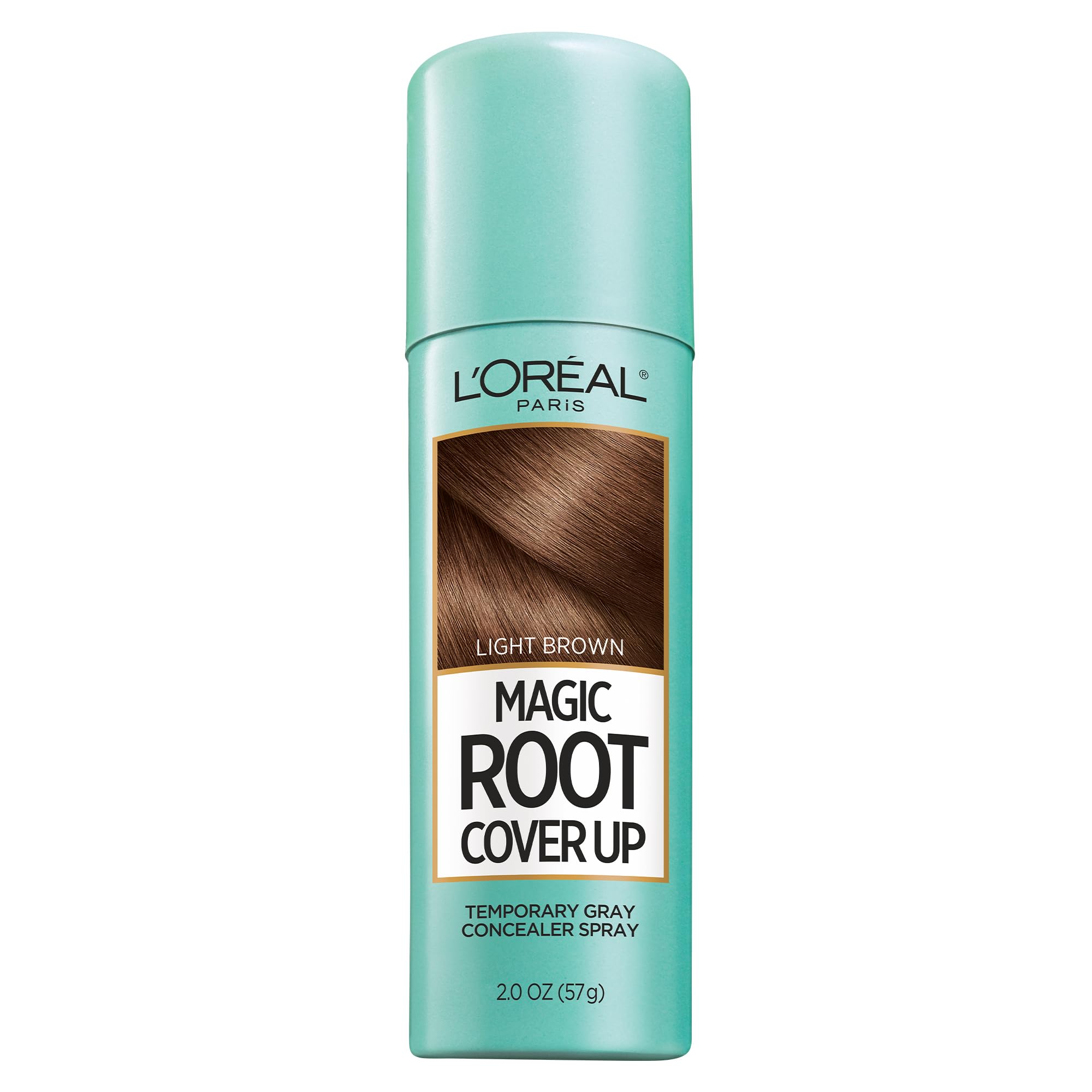 L'Oreal Paris Magic Root Cover Up spray conceals gray roots quickly for seamless touch-ups.