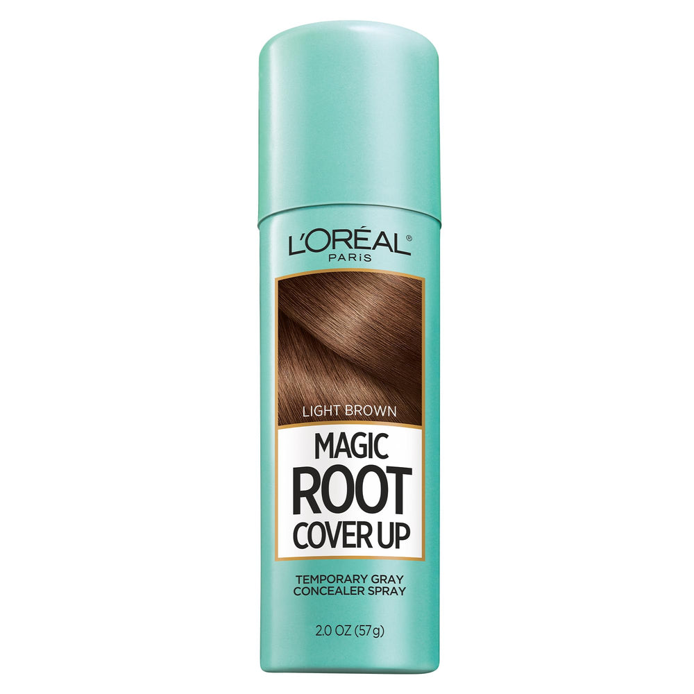 L'Oreal Paris Magic Root Cover Up spray conceals gray roots quickly for seamless touch-ups.