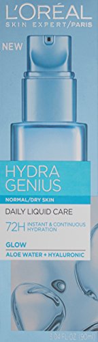 L'Oreal Paris Hydra Genius: etiqueta clara destacando ingredientes clave.