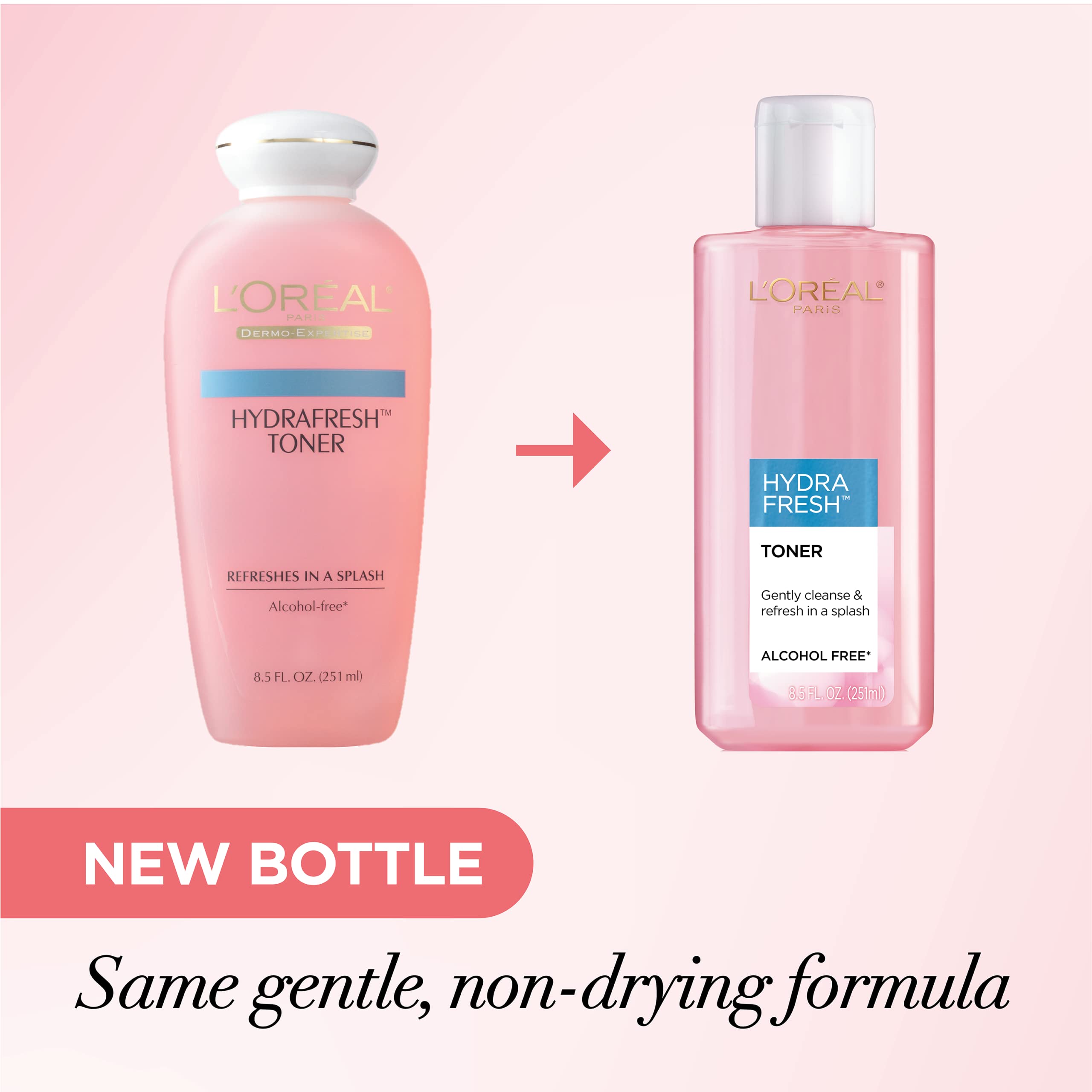 L’Oréal Paris HydraFresh Tónico: pack de dos unidades para uso diario.