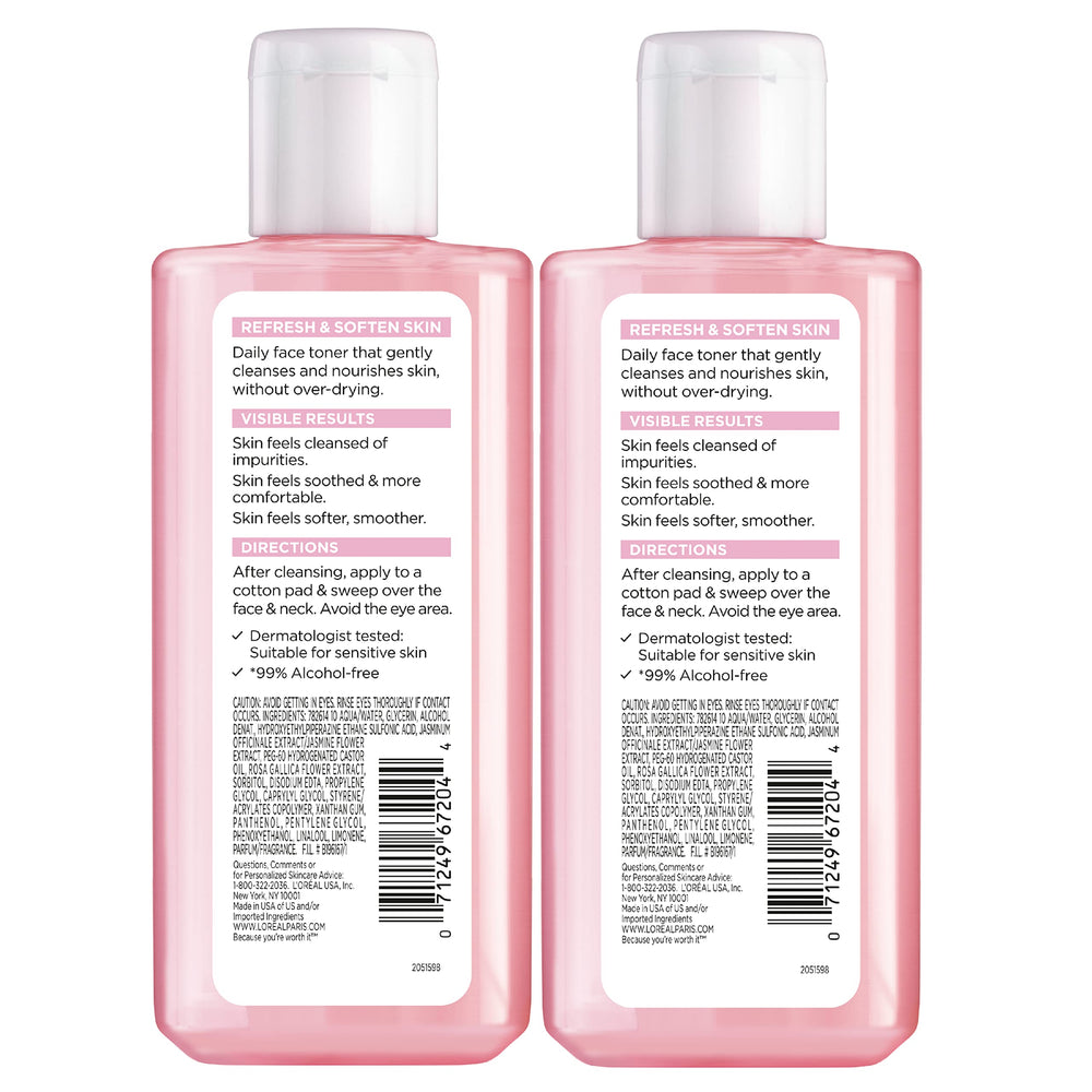 L’Oréal Paris HydraFresh Tónico: fórmula sin alcohol aprobada por dermatólogos.