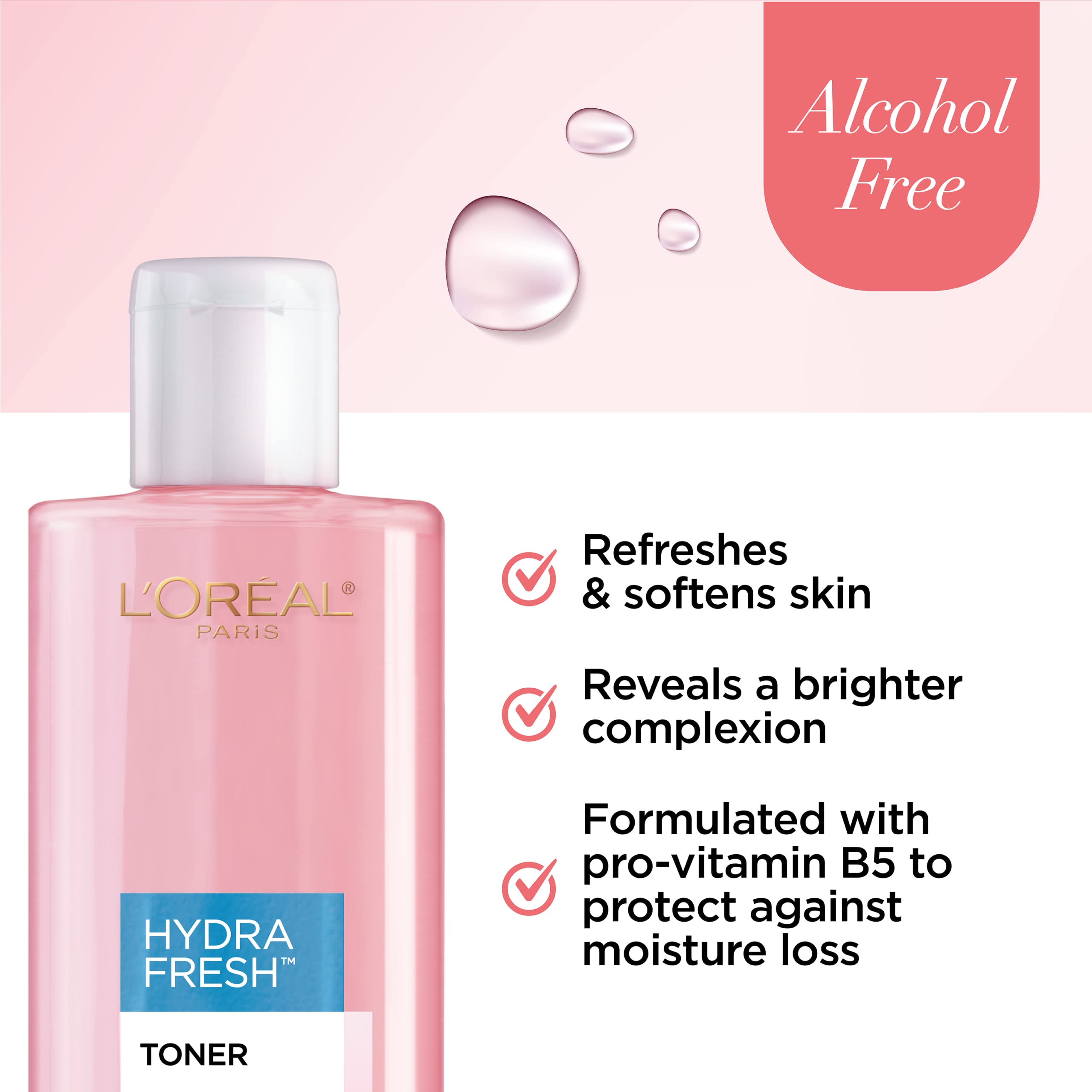 L’Oréal Paris HydraFresh Tónico: textura ligera que refresca sin resecar.