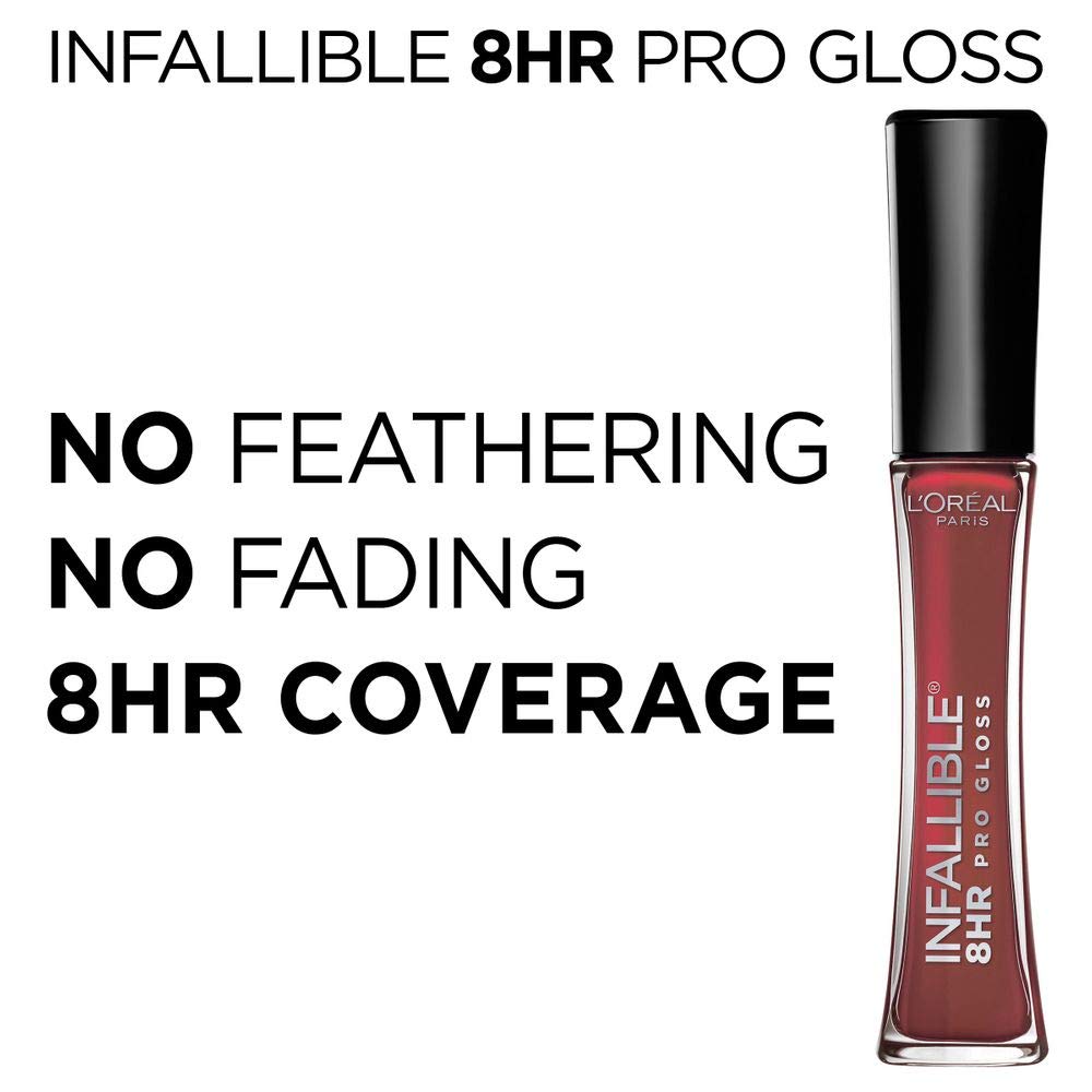 Muestra de color Infallible Gloss muestra tono real y brillo vibrante
