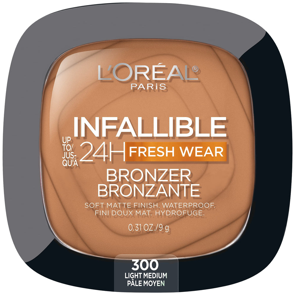 L'Oreal Paris Infallible Bronceador: aplicación facial para un brillo natural y duradero.