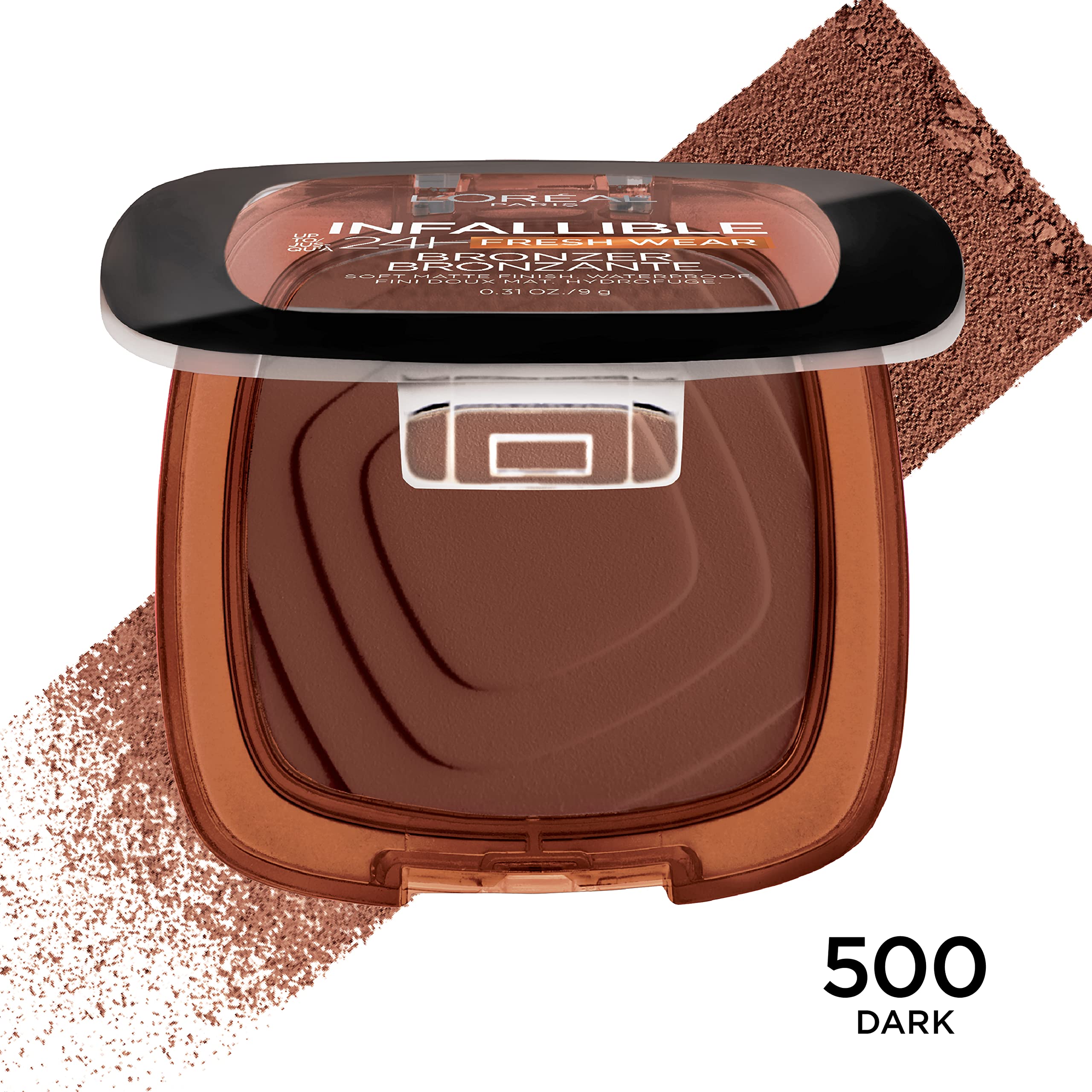 L'Oreal Paris Infallible bronceador, resistencia a la transferencia para uso diario.