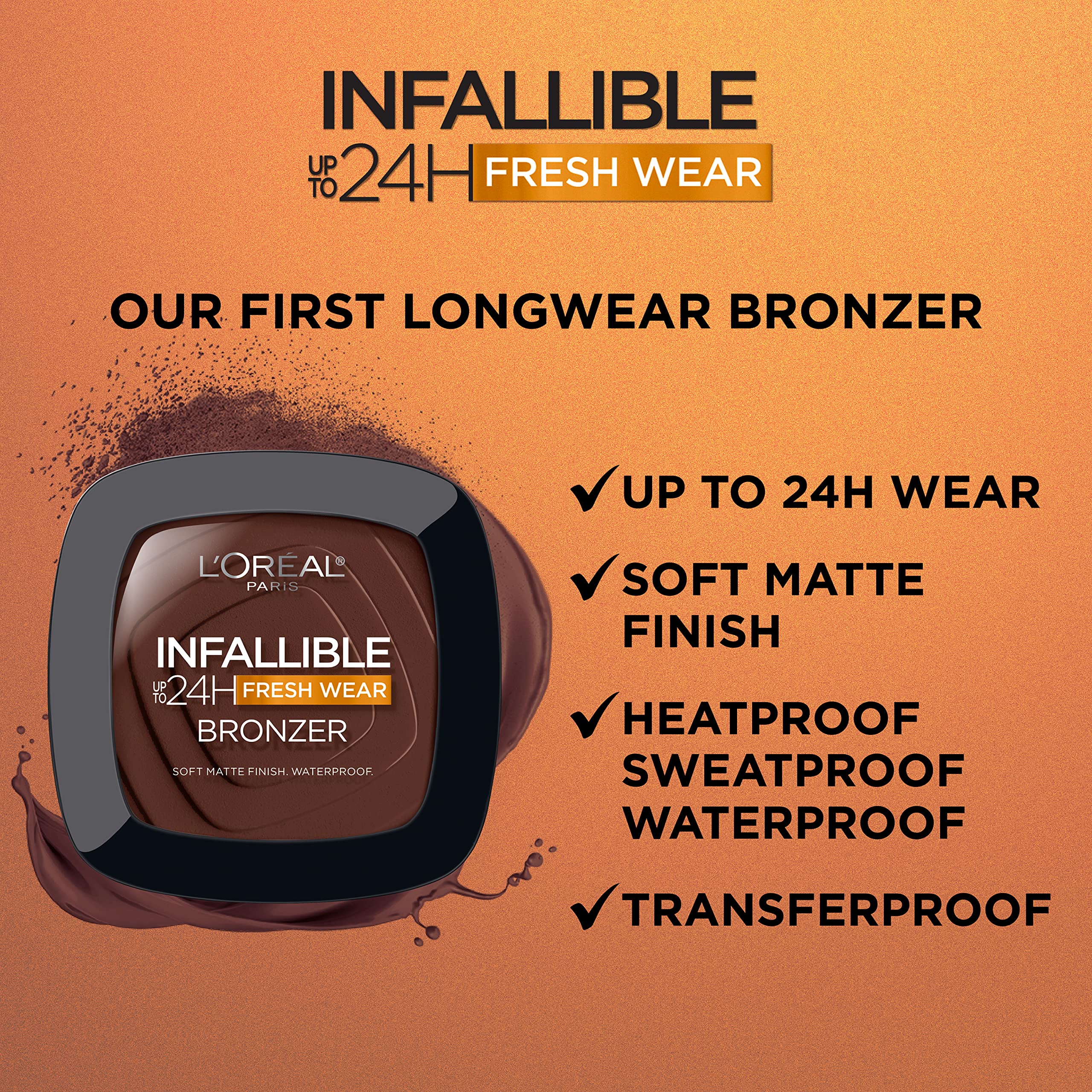 L’Oréal Paris Infallible Bronzer, efecto bronceado dorado para tono cálido.