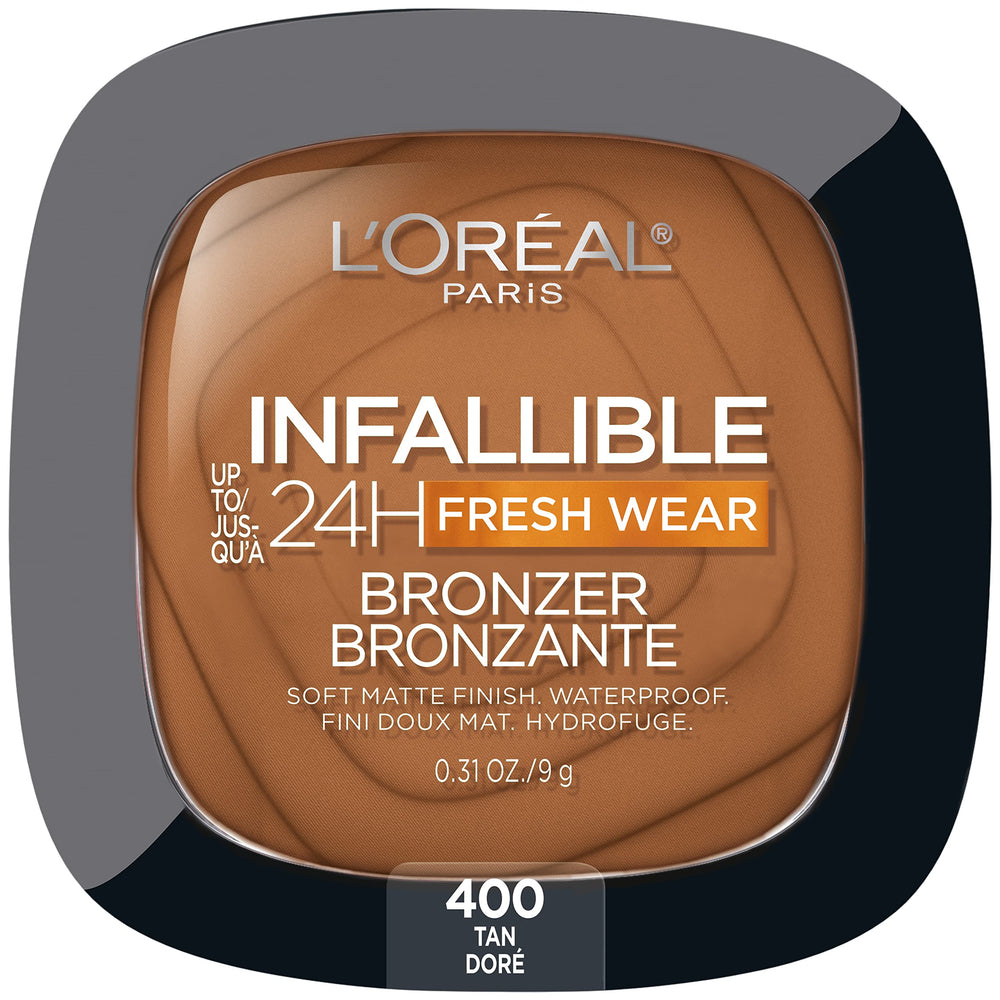 L’Oréal Paris Infallible Bronzer, bronceado natural con acabado mate para contorno suave.