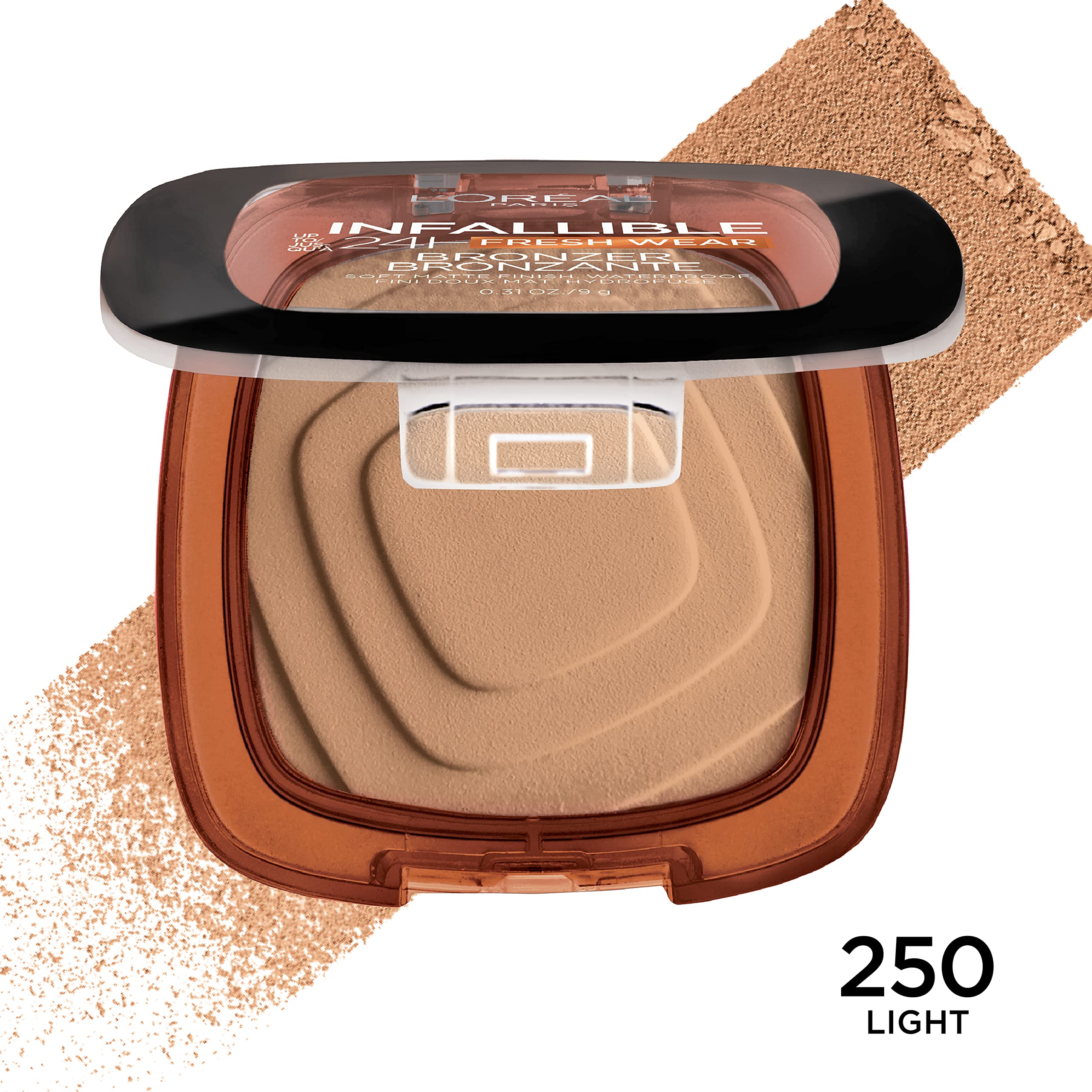 L'Oreal Paris Infallible Bronzer: duración de 24 h para un color que perdura.
