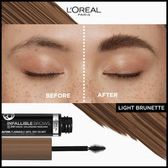 Aplicación fácil de cejas con Infallible para un look natural.