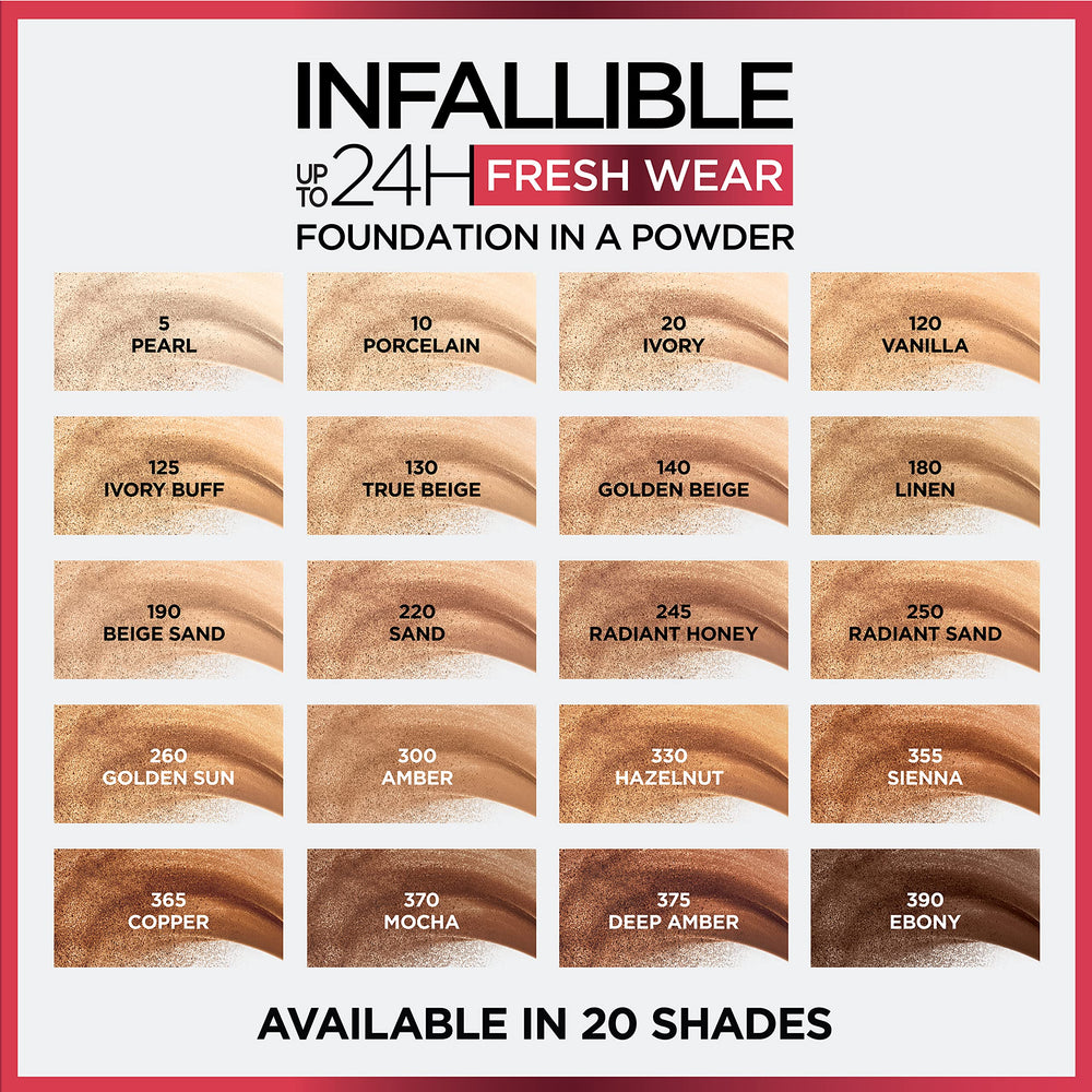 L'Oréal Paris Infallible Fresh Wear Polvo: acabado-natural apto para piel grasa