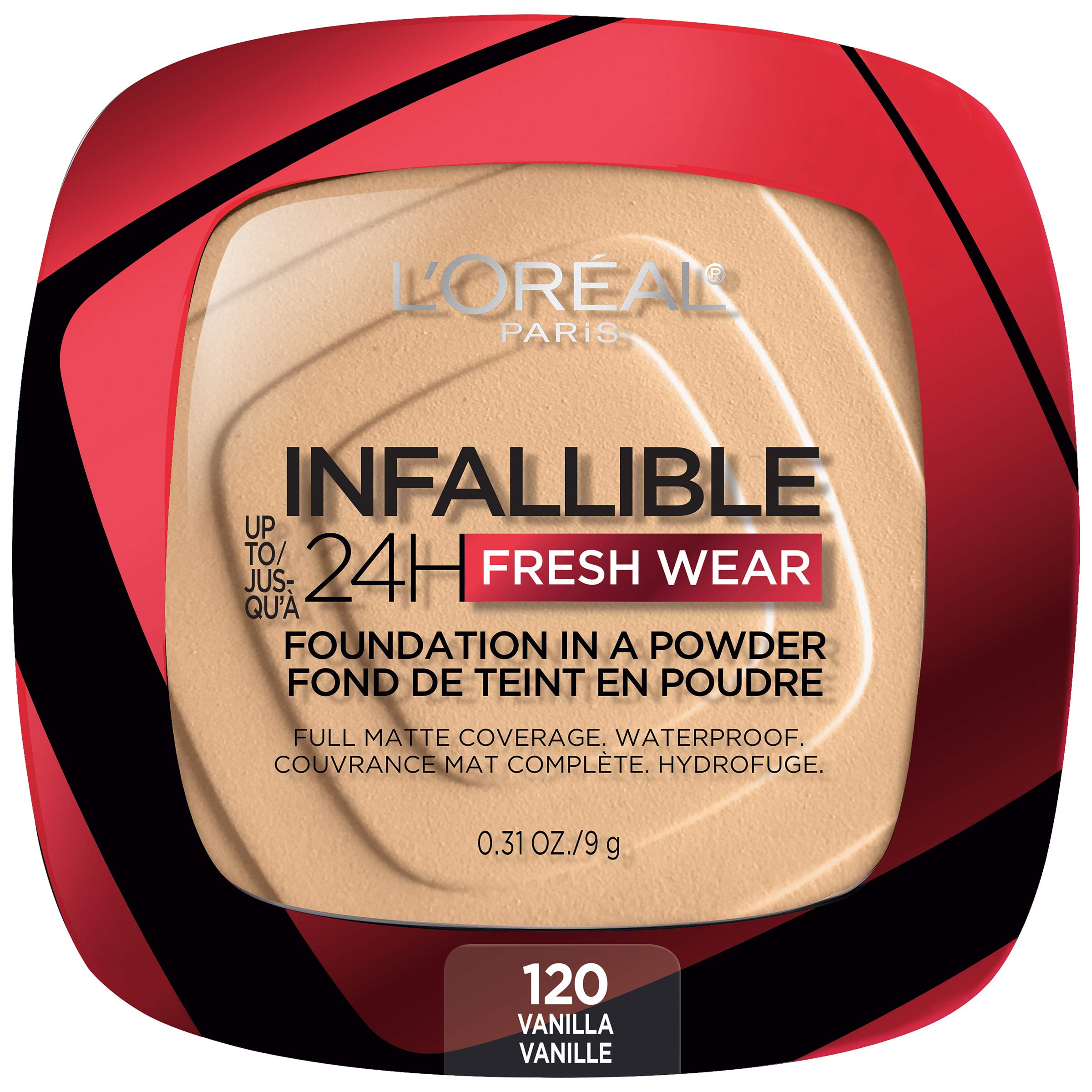 L’Oréal Paris Infallible Fresh Wear polvo-envase: acabado mate duradero todo el día.