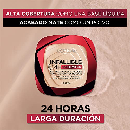 L'Oréal Paris Infallible Fresh Wear Polvo: textura-ligera, sensación cómoda todo el día