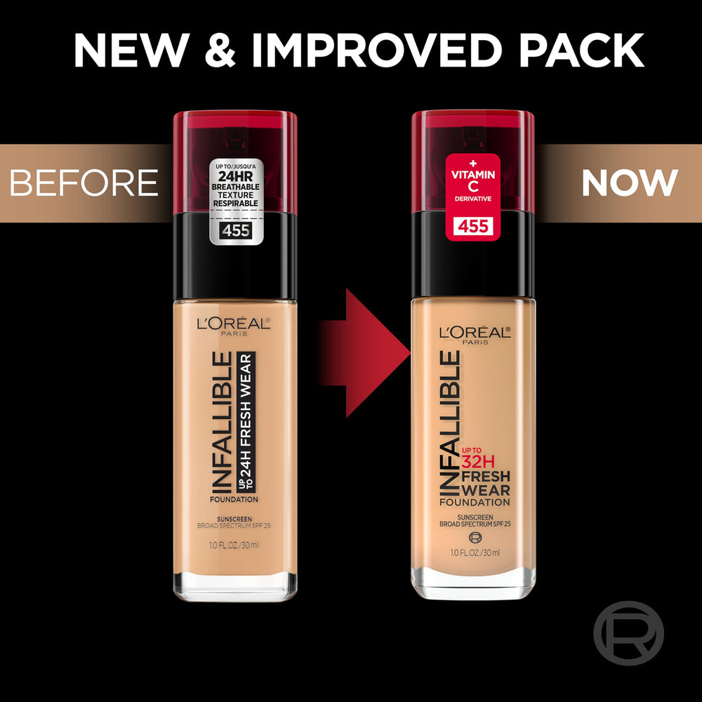 L'Oreal Paris Infallible fundación en aplicación suave para cobertura media.