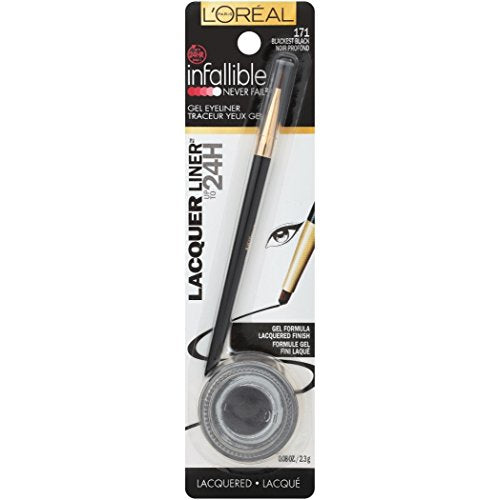 L'Oreal Paris Infallible Gel Lacquer Liner in pot shows smooth gel formula for all-day wear.