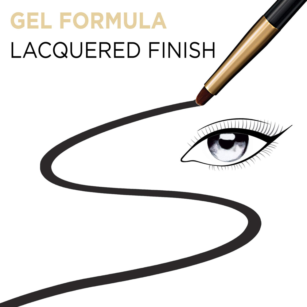 L'Oreal Paris Infallible Gel Lacquer Liner features a high-shine lacquer finish for dramatic looks.