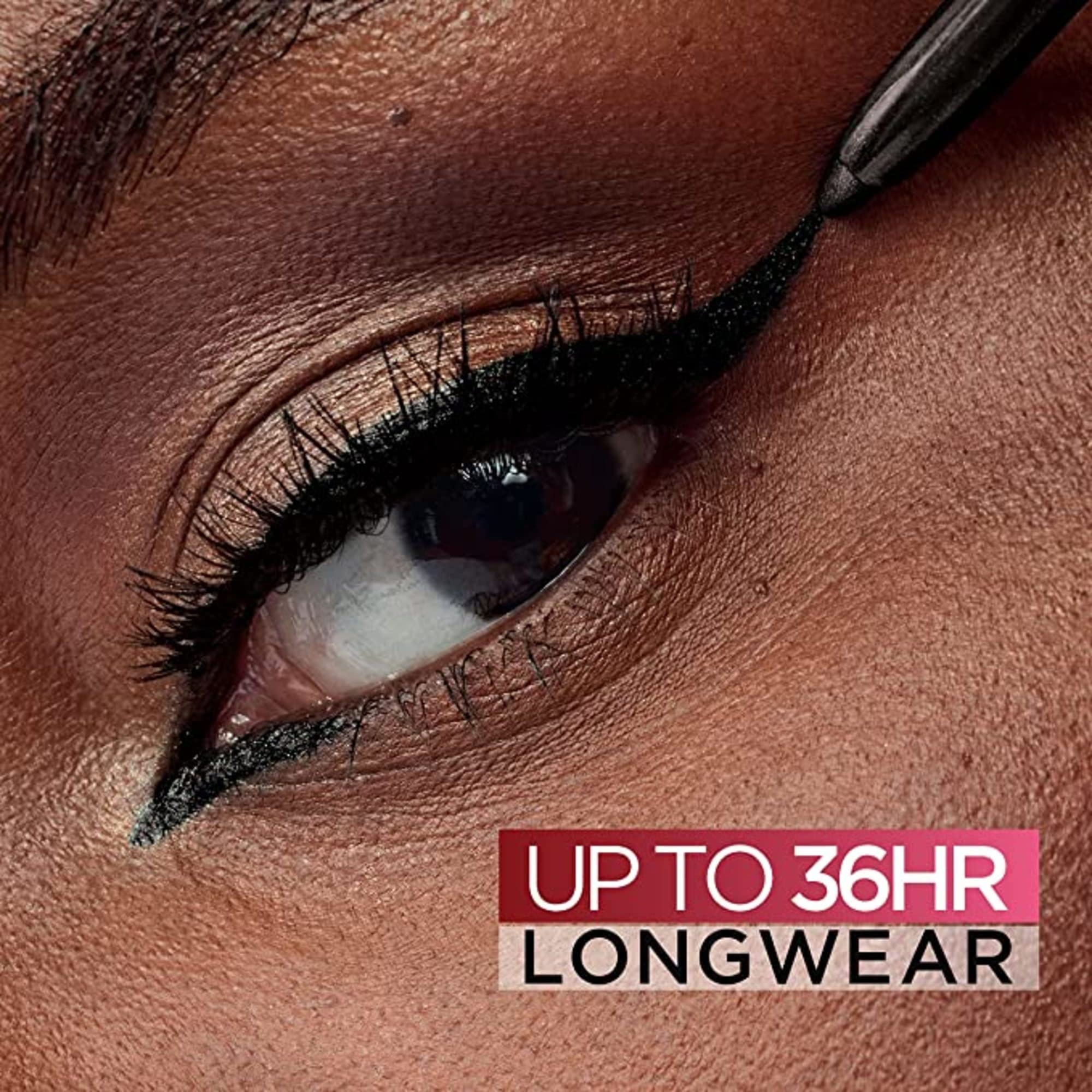 L'Oreal Paris Infallible Grip delineador gel, color negro intenso para delineados definidos.