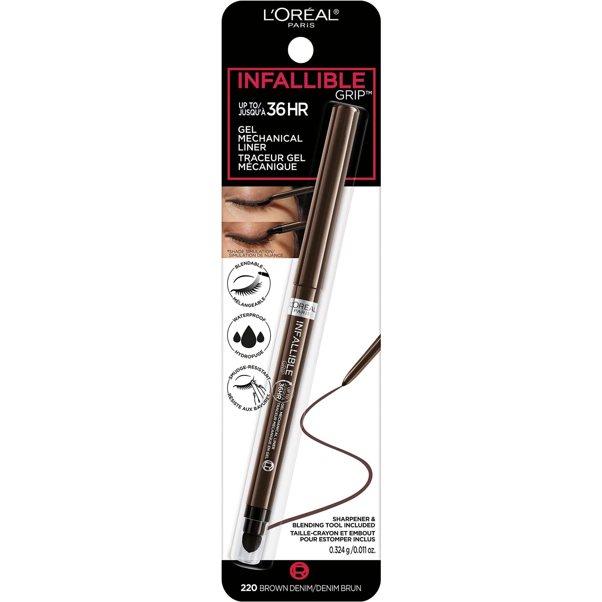 Trazo suave y uniforme con delineador gel Infallible Grip de L’Oréal Paris.