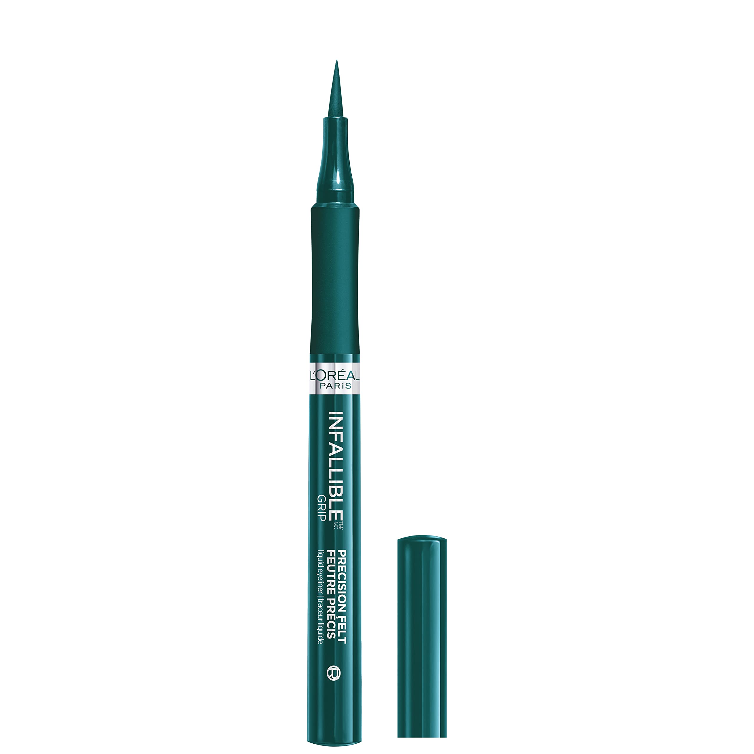 L’Oréal Paris Infallible Grip eyeliner packaging in green, premium design for easy, confident shopping.