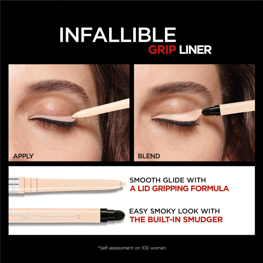 Delineador gel tono desnudo brillante para looks naturales con L'Oreal Paris.