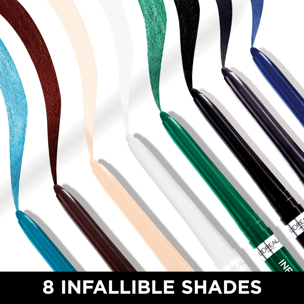 L’Oréal Paris Infallible Grip, color verde esmeralda intenso que evita manchas.