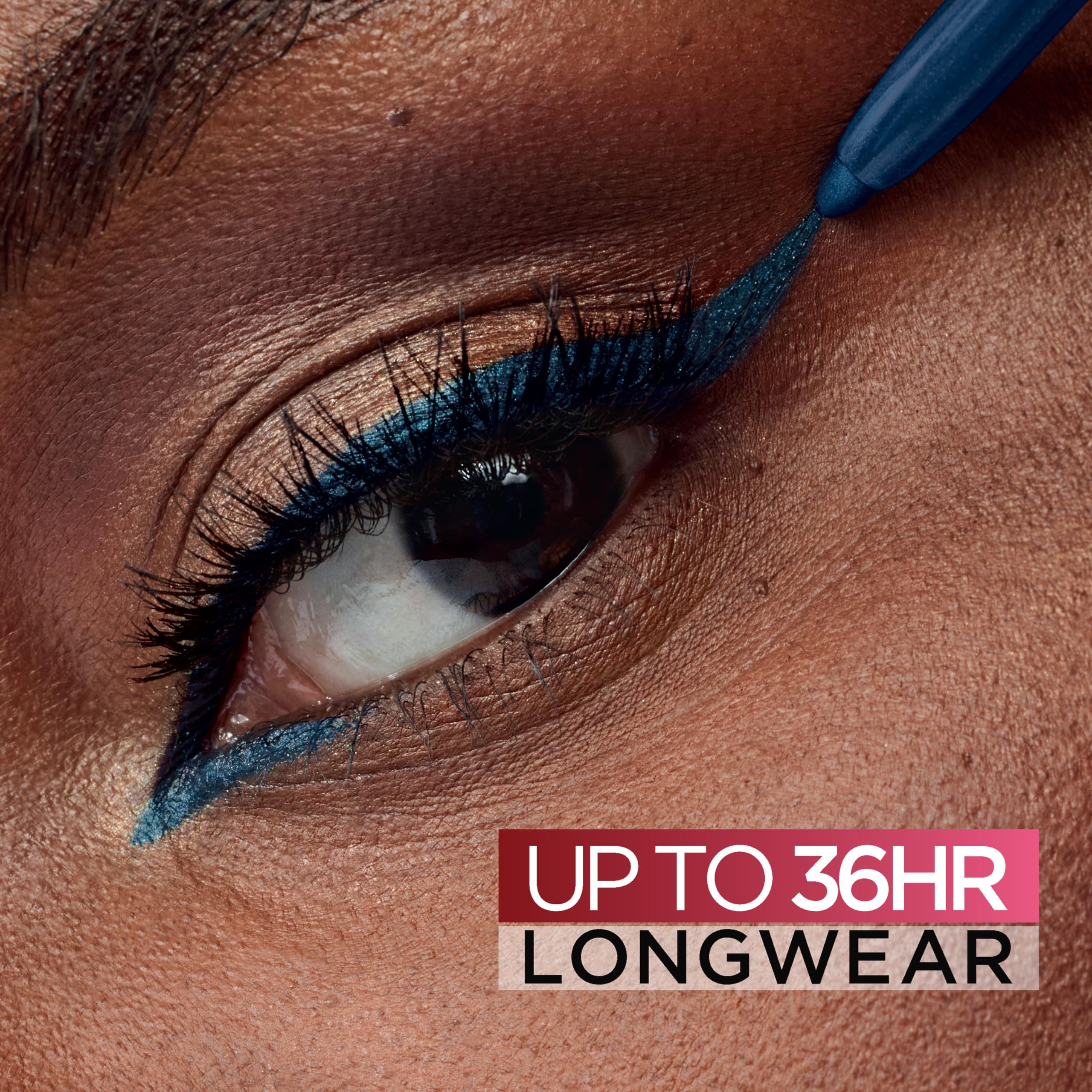 L'Oreal Paris Infallible Grip azul jersey: resistente al agua para maquillaje sostenido.