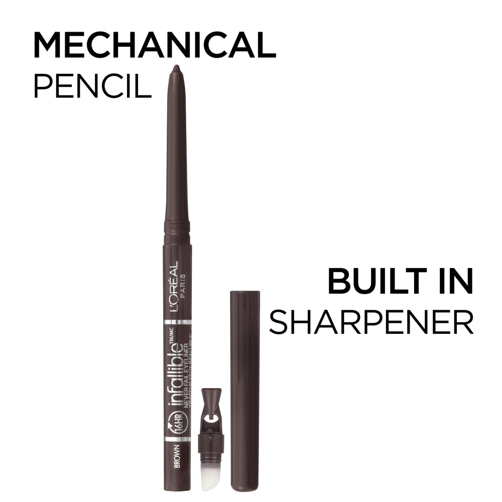 L'Oréal Paris Infallible Never Fail: punta afilada para trazos limpios y definicion