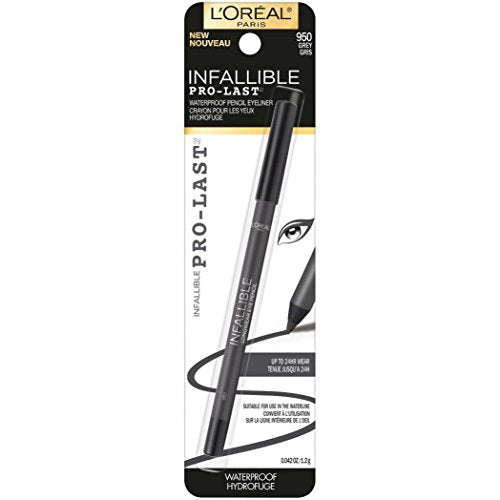 Application swatch of L'Oreal Paris Infallible Pro-Last Pencil Eyeliner grey on skin