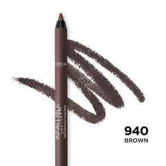 L'Oréal Paris Infallible Pro-Last Pencil Eyeliner brown soft swatch