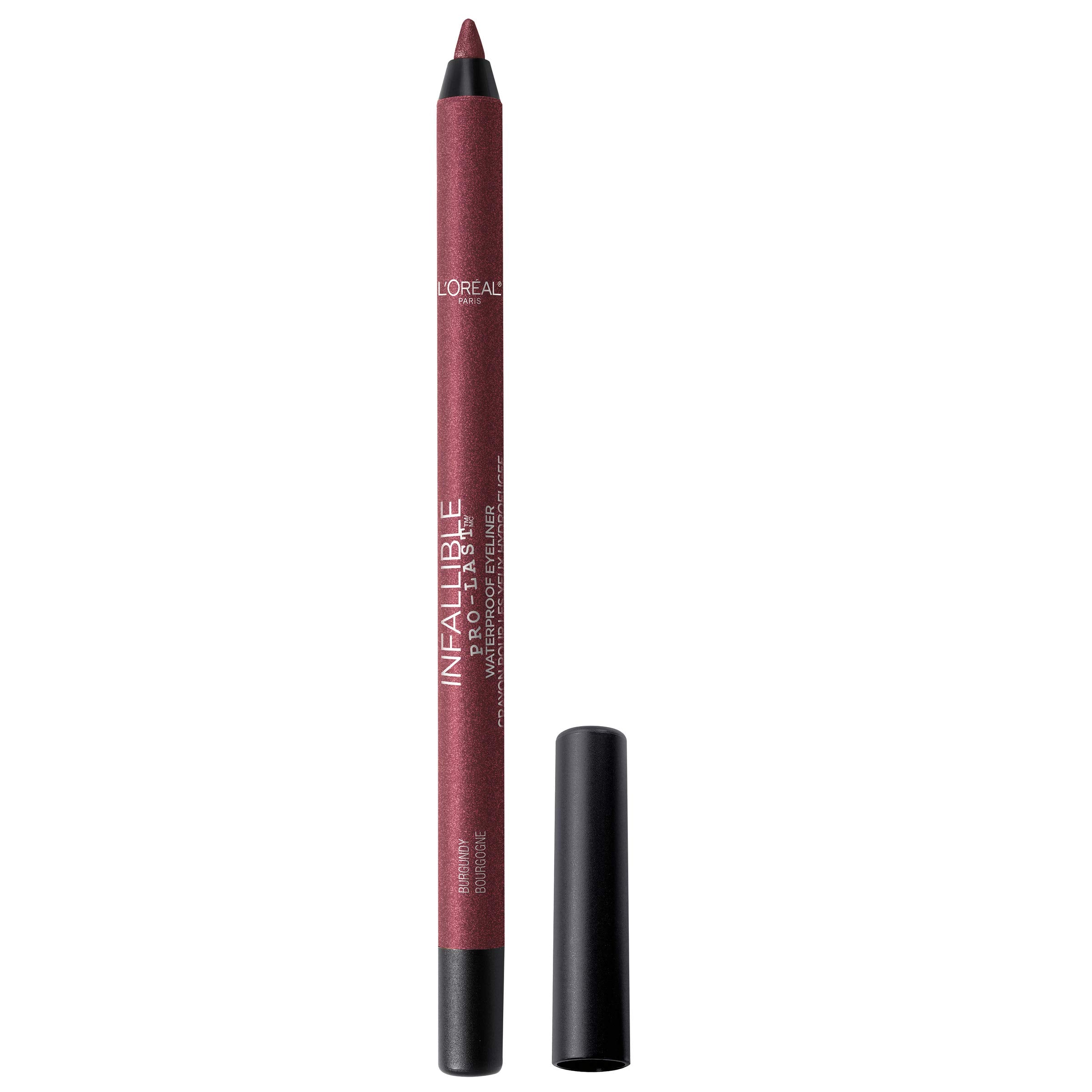 L'Oreal Paris Infallible Pro-Last Eyeliner Burgundy packaging for easy storage and travel.