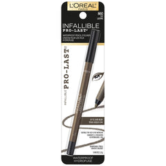 L'Oreal Paris Infallible Pro-Last Pencil Eyeliner Ivy tip close-up showing creamy glide