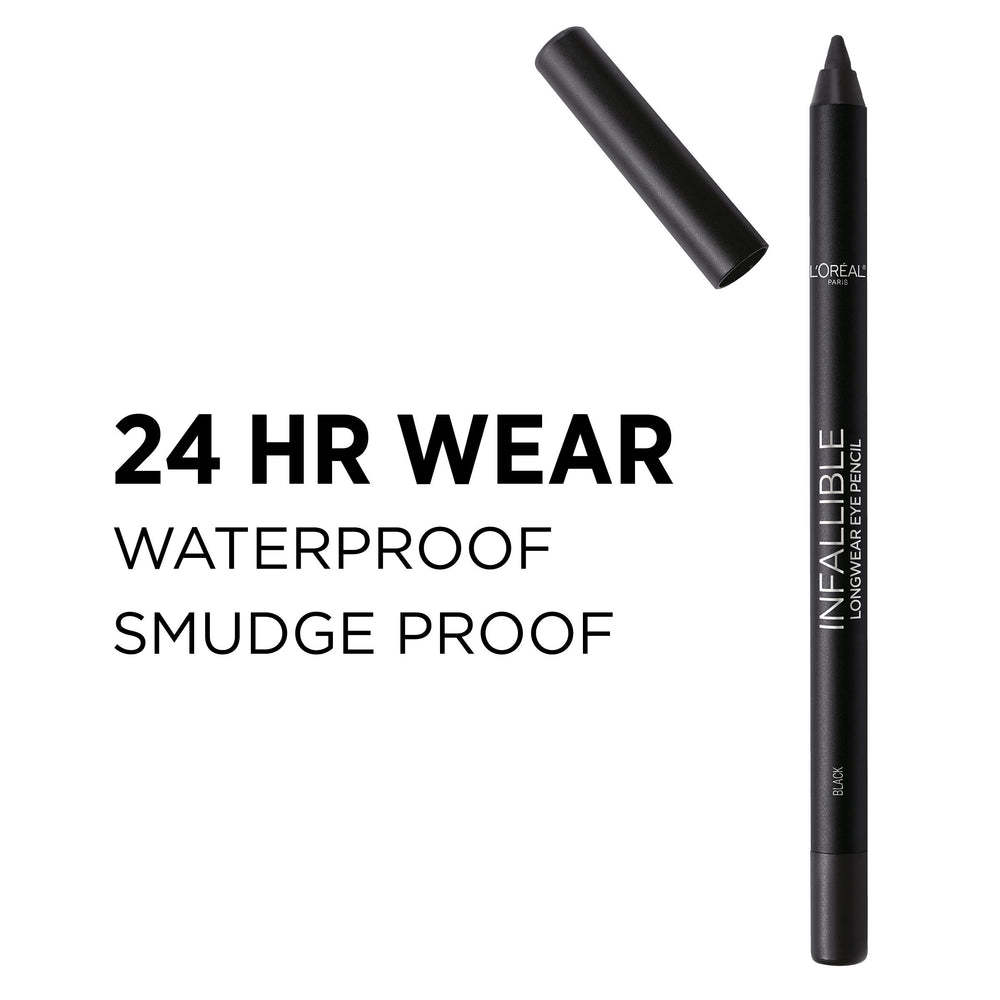 Liner application along top lash line with L'Oreal Paris Pro-Last Pencil Eyeliner