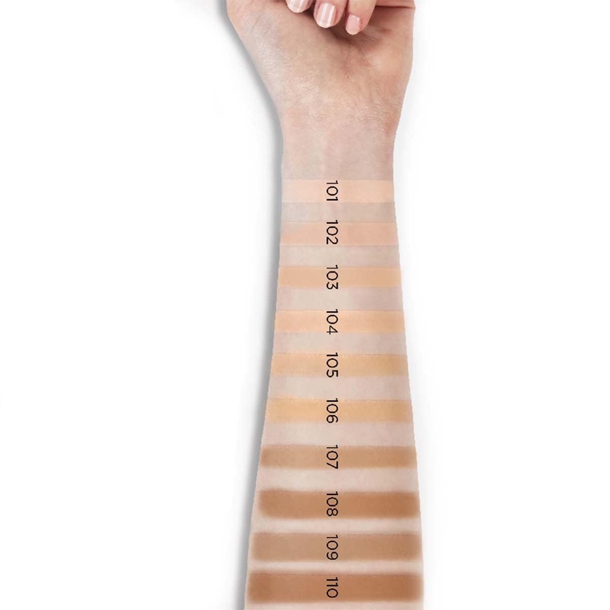 Hand swatch of L'Oreal Paris foundation demonstrates long wear capability