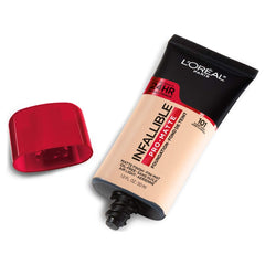 L'Oréal Paris Infallible Pro-Matte Foundation applied with brush for even coverage