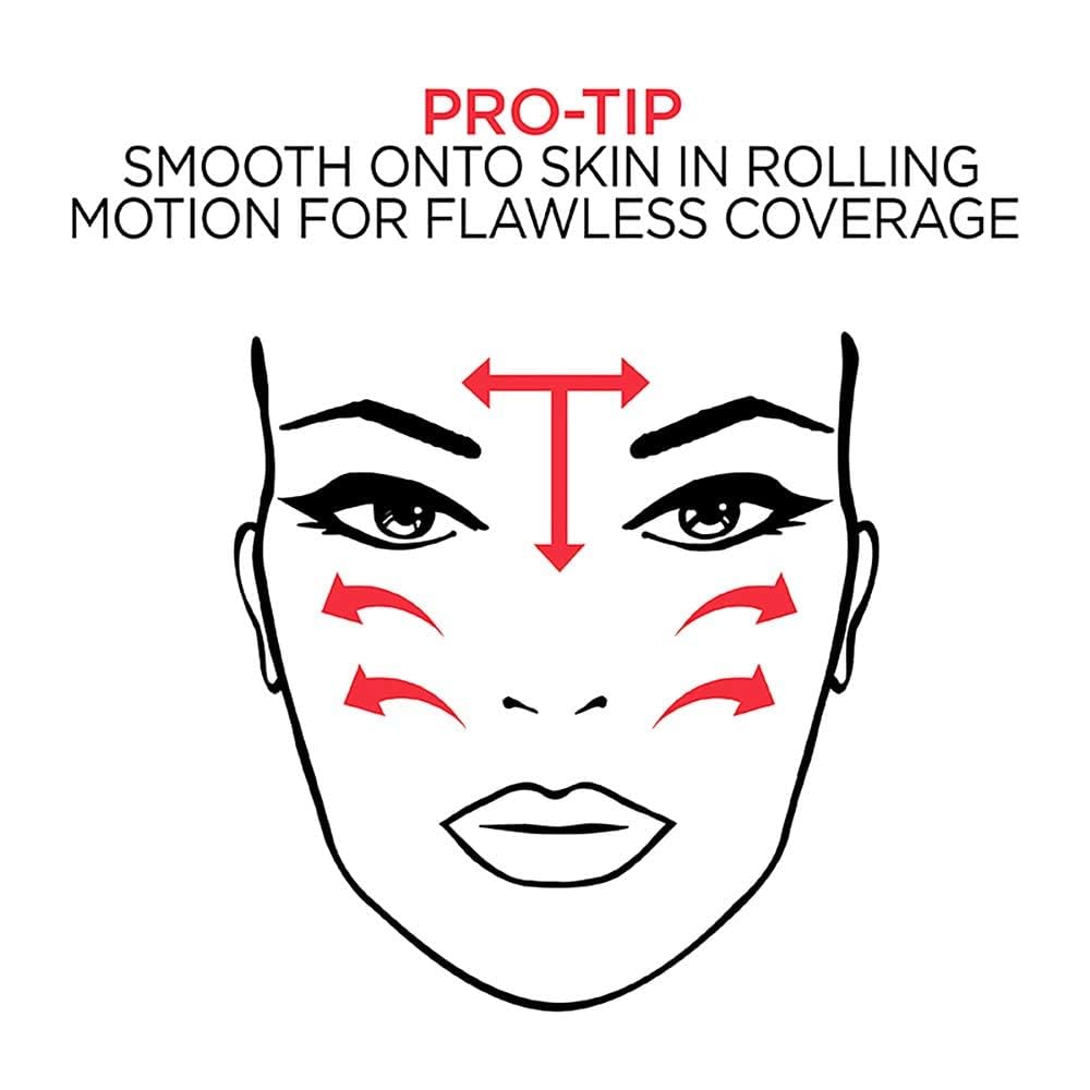 Foundation brush application for precise coverage with Infallible Pro-Matte Foundation.