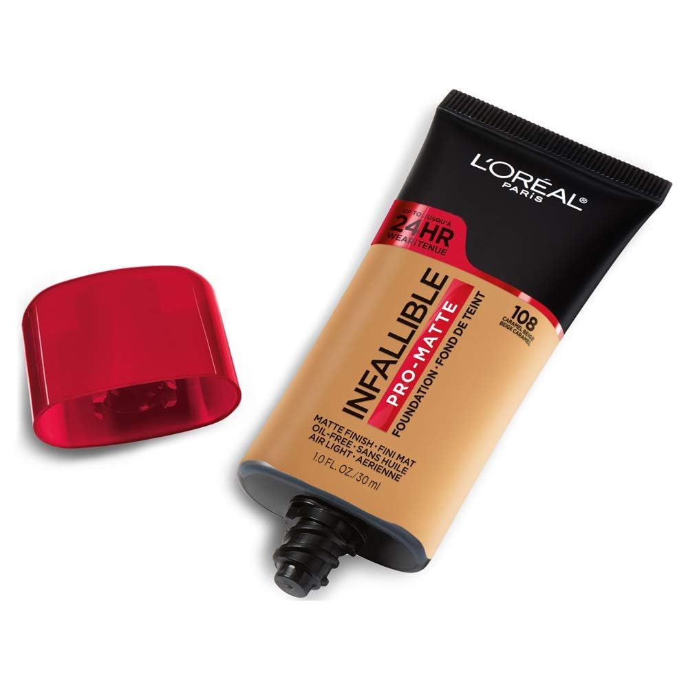 Face close-up highlighting the demi-matte finish and smooth complexion with Infallible Pro-Matte Foundation.