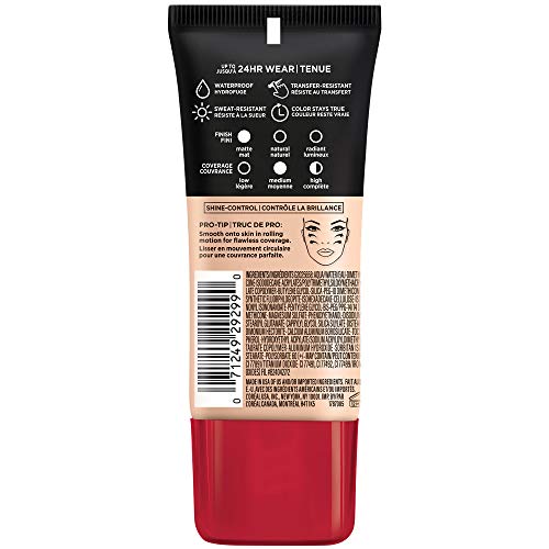 L'Oréal Paris Infallible Pro-Matte Foundation porcelain swatch for natural shade match