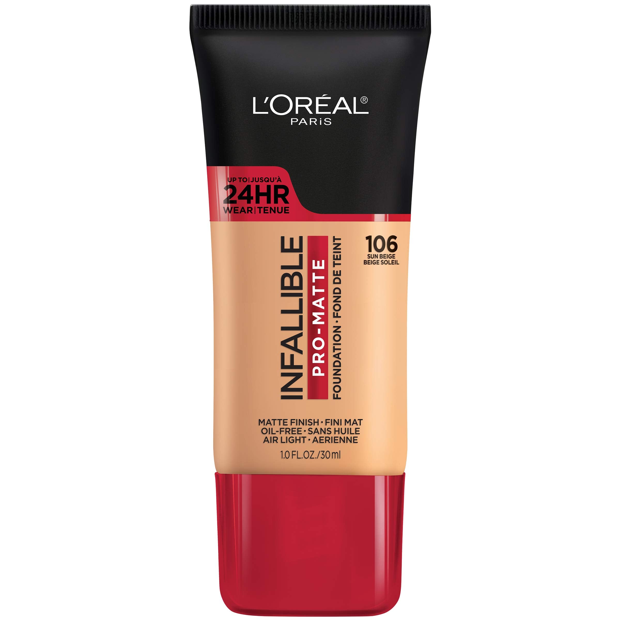 L'Oreal Paris Infallible Pro-Matte Foundation Sun Beige bottle for longwear matte finish