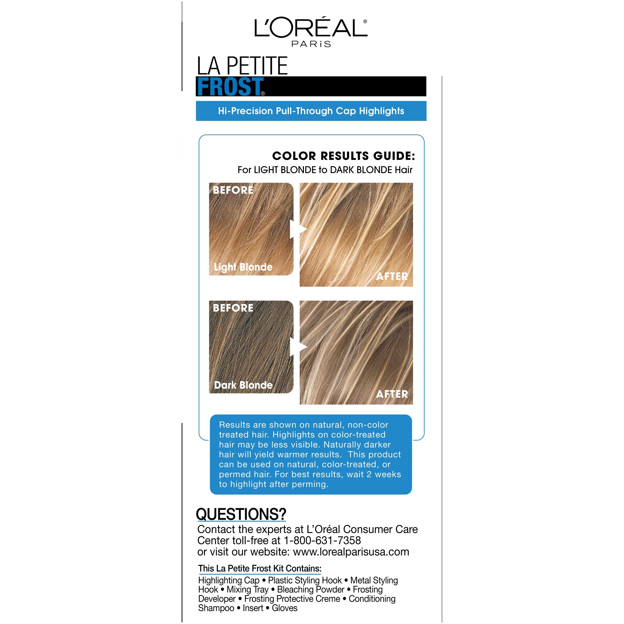L'Oreal Paris La Petite Frost Chardonnay short-hair kit offers quick, salon-inspired results.