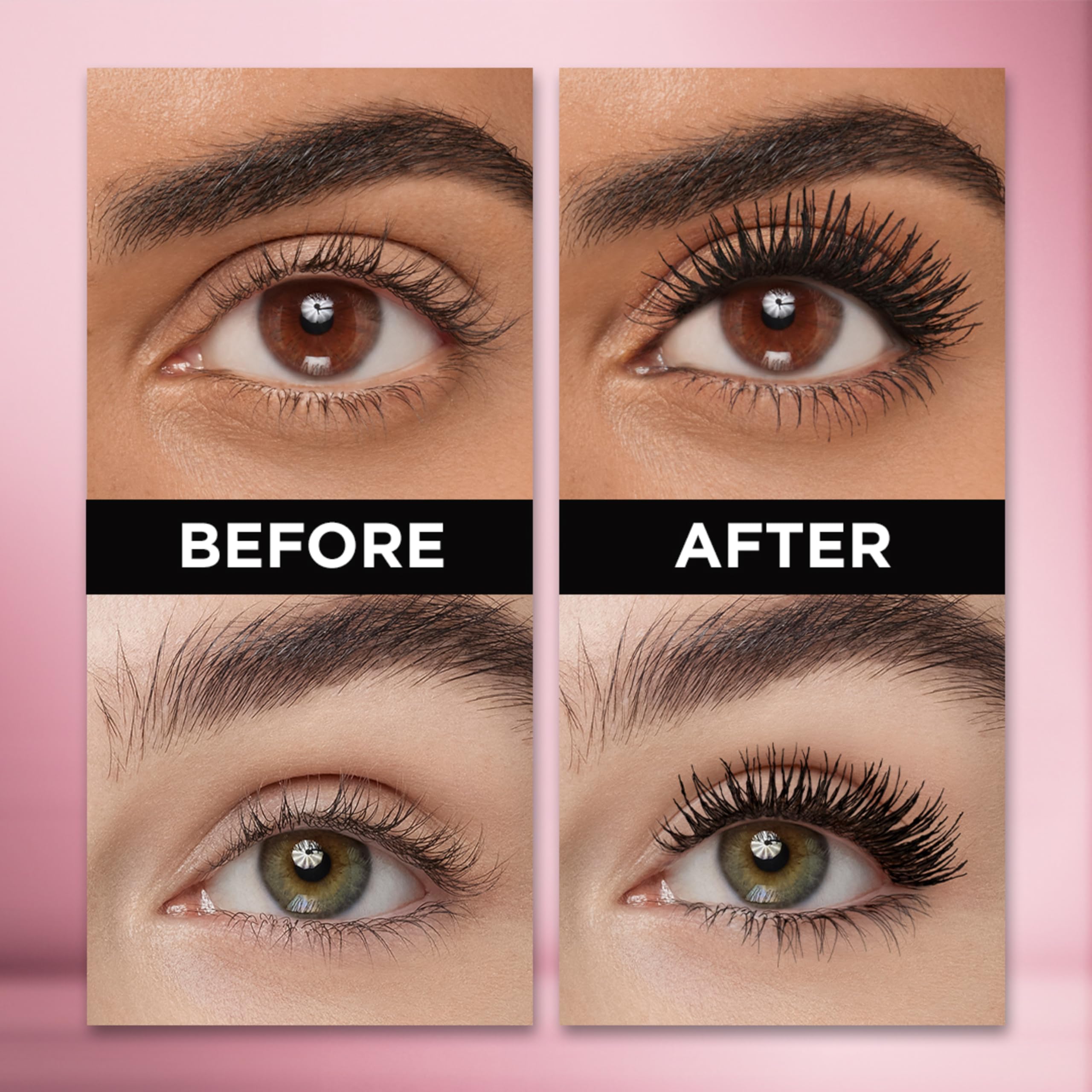 L'Oreal Paris Lash Paradise Mascara, franja abundante para pestañas definidas y densas.