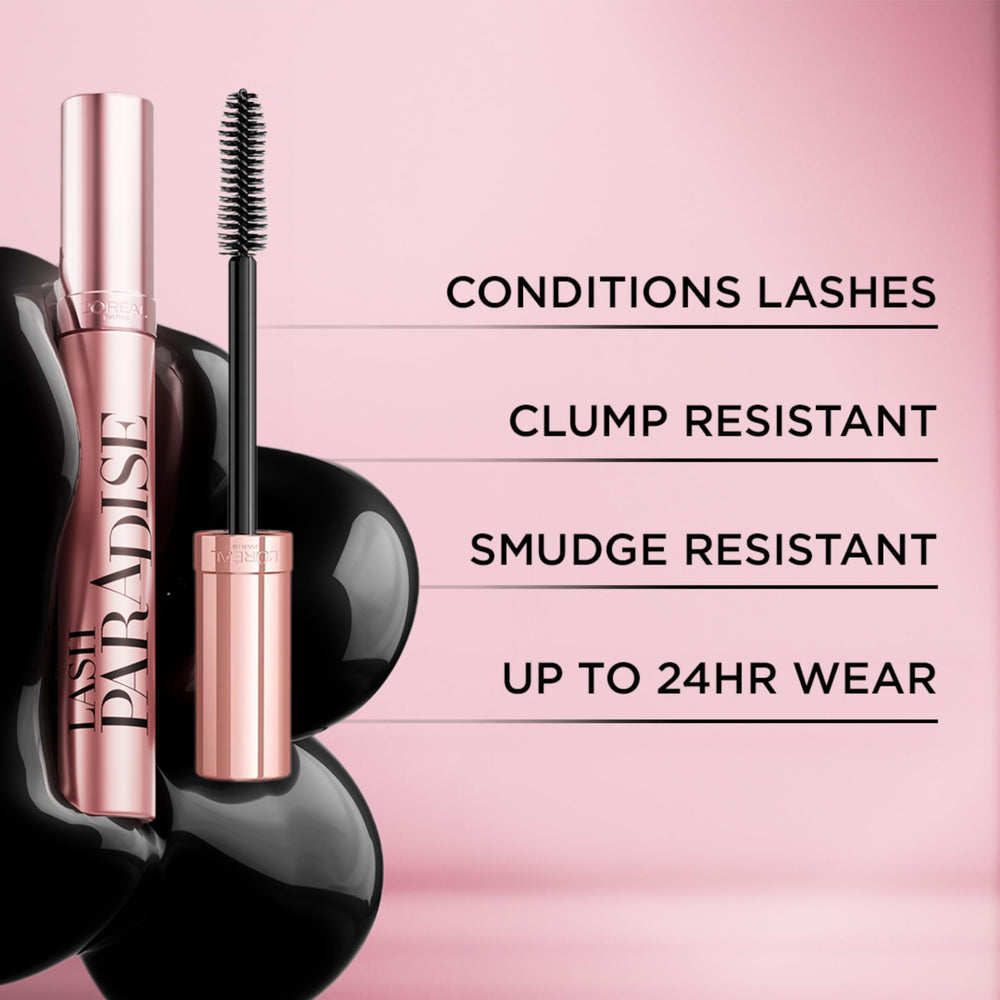 L'Oreal Paris Lash Paradise volumizing formula adding length and density