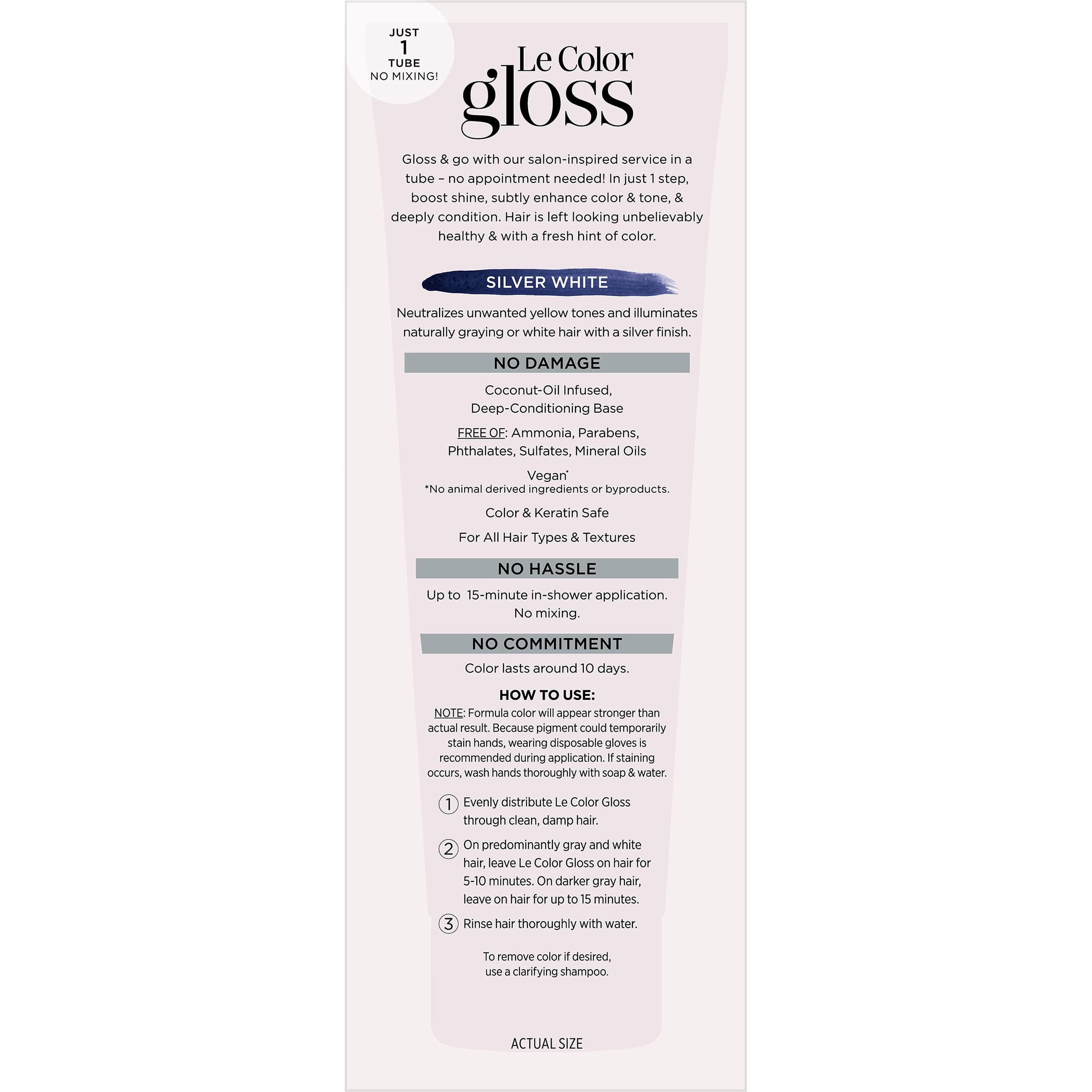 L'Oreal Paris Le Color Gloss deep-conditioning base highlights vegan formula