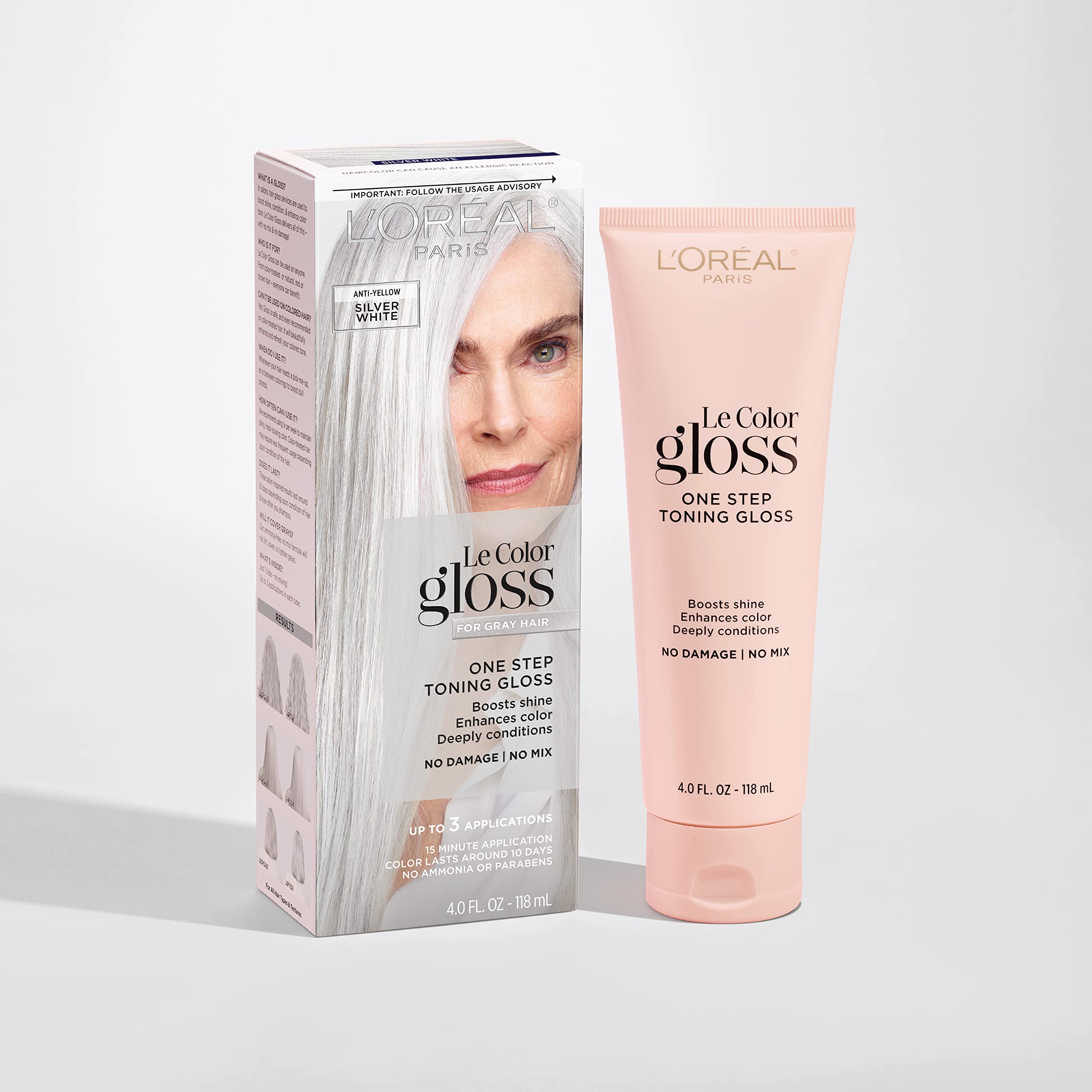 L'Oreal Paris Le Color Gloss in-shower application shows quick, mess-free toning