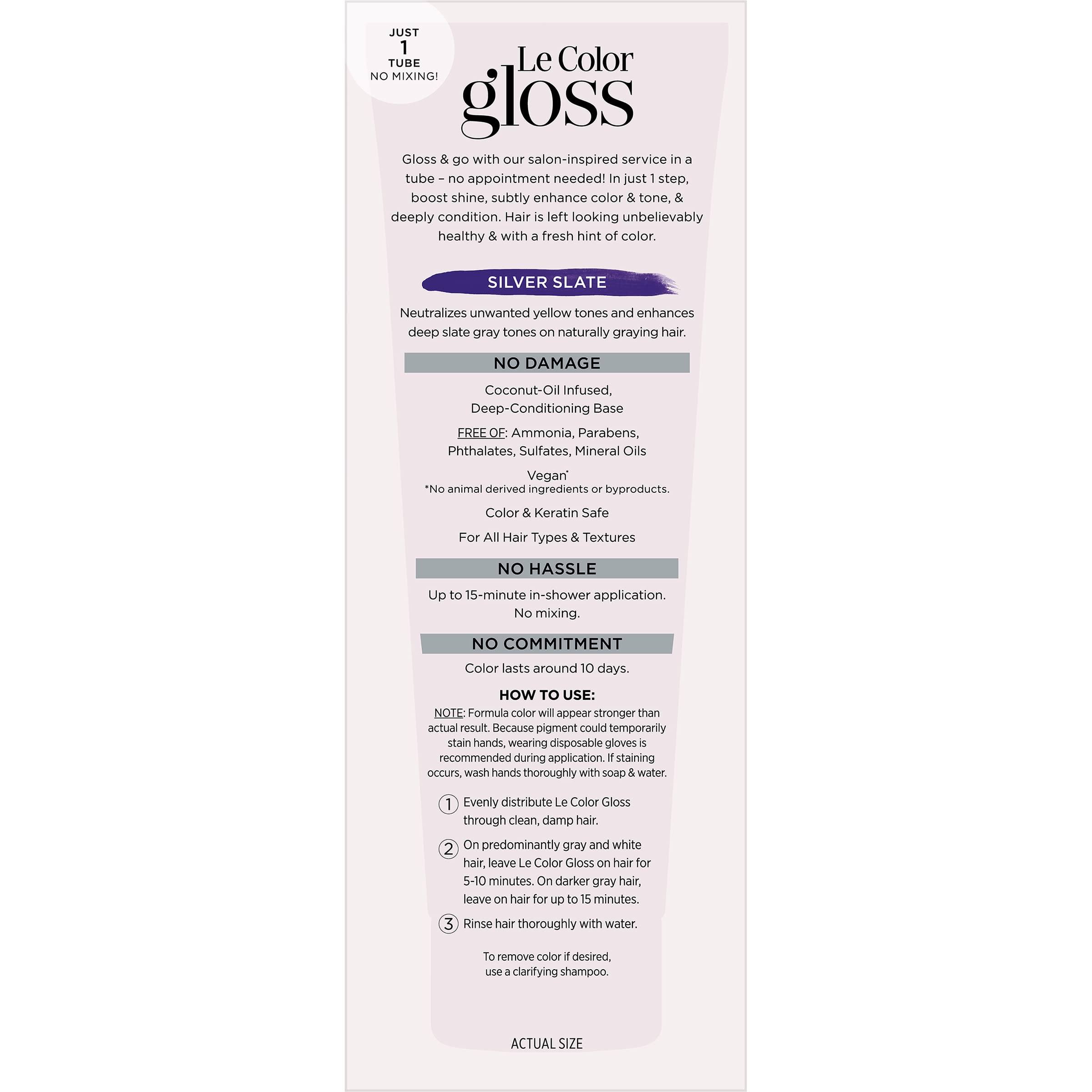L'Oreal Paris Le Color Gloss in-shower-toning convenient routine for gray hair