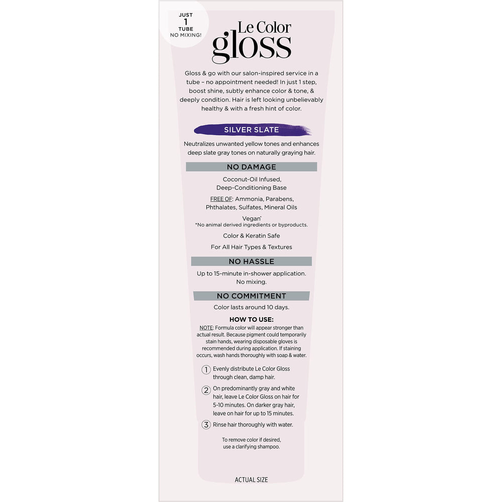 L'Oreal Paris Le Color Gloss in-shower-toning convenient routine for gray hair