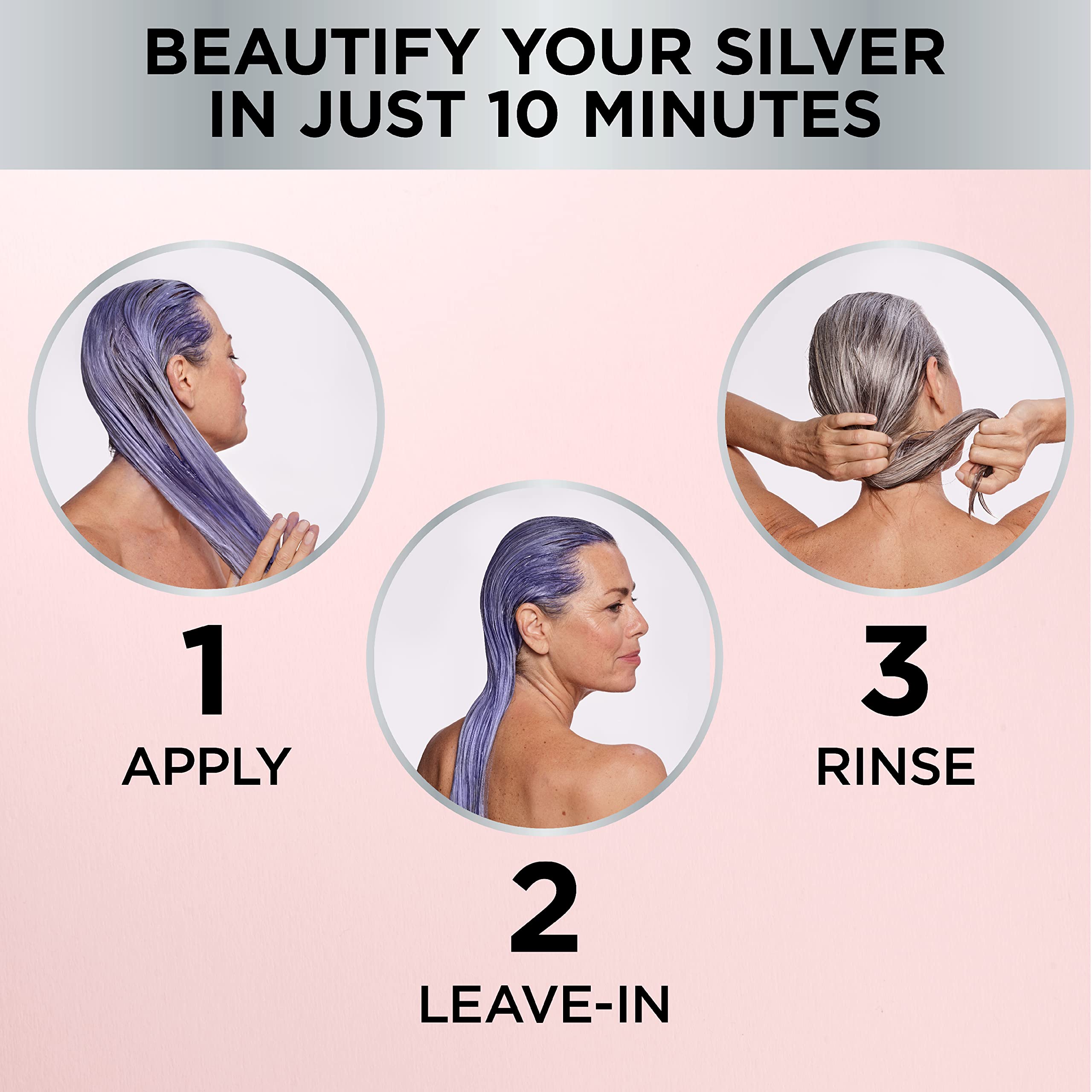 L'Oreal Paris Le Color Gloss silver-white hair result after use